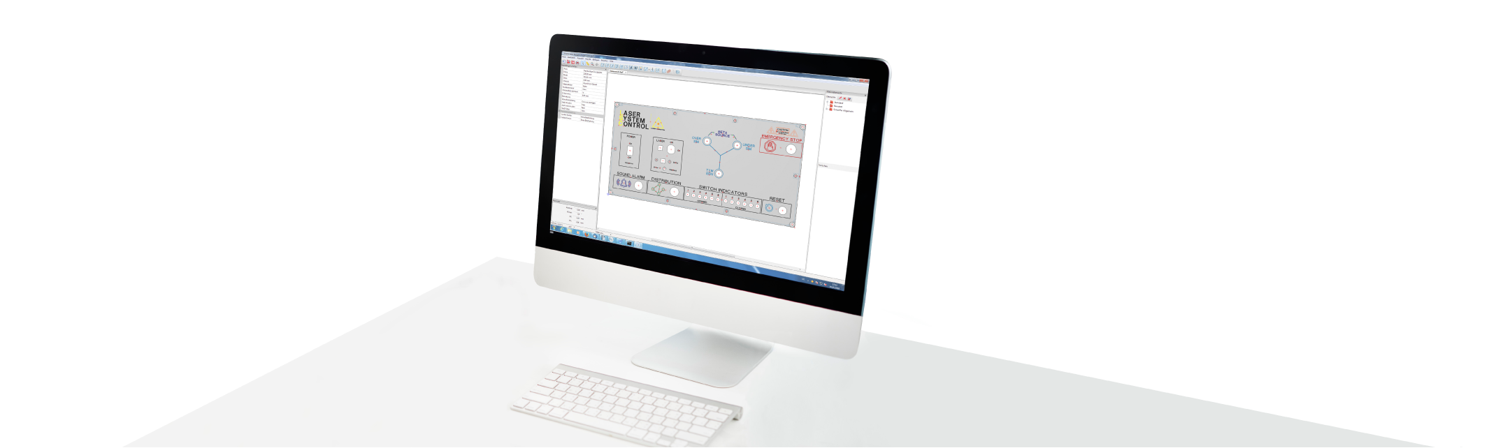 Computer monitor with front panel file open